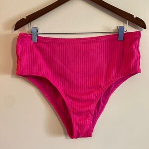14W  ribbed high waisted bikini bottom